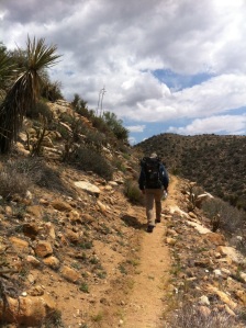 Following Roi on a longer climb in the desert.